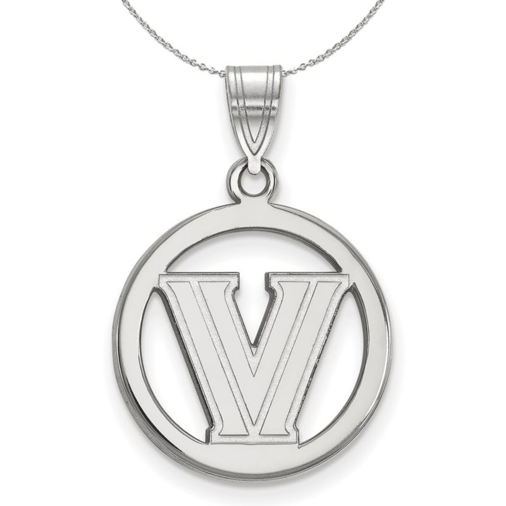 Sterling Silver Villanova U. Small Circle Pendant Necklace - 16 Inch